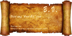 Boray Veréna névjegykártya